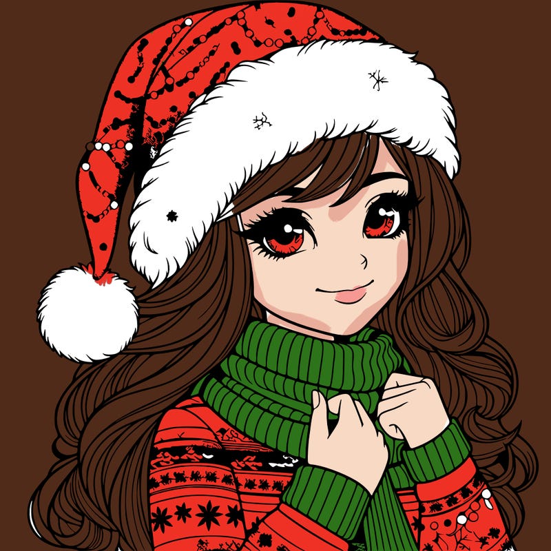 realistic christmas girl