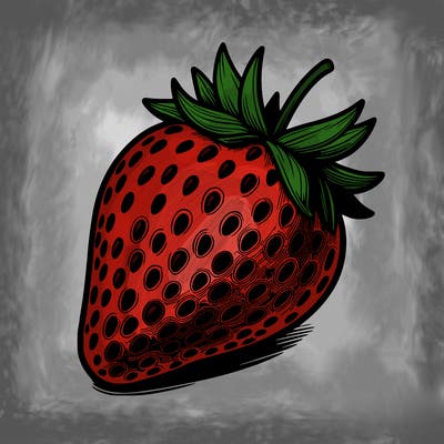 realstic strawberry