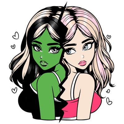 realistic girl split