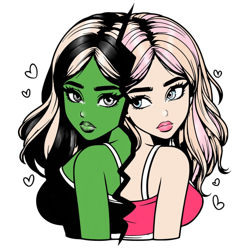 realistic girl split