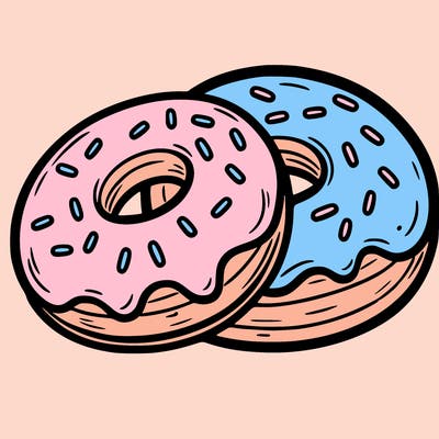 a piece of food doughnuts