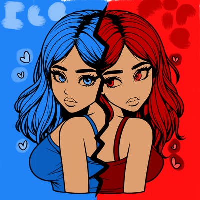 realistic girl split