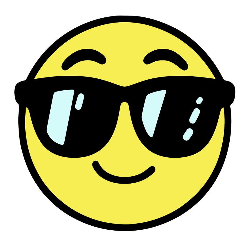 emoji with sunglasses