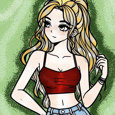 girl in crop top