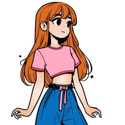 girl in a cute crop top