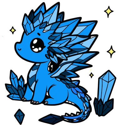 little cute crystal dragon