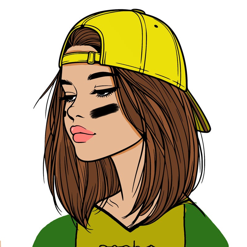 realistic  girl with a backwards hat