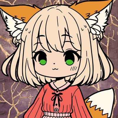 a girl with fox ears