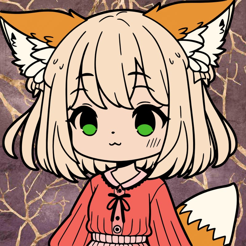 a girl with fox ears