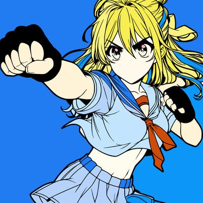 realistic anime girl fighting