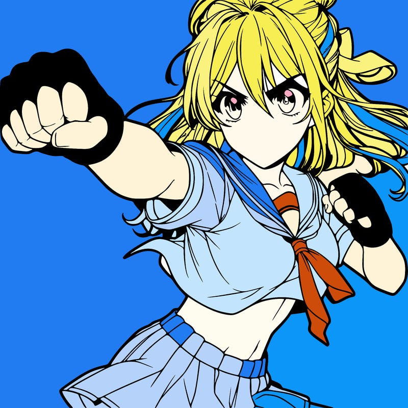 realistic anime girl fighting