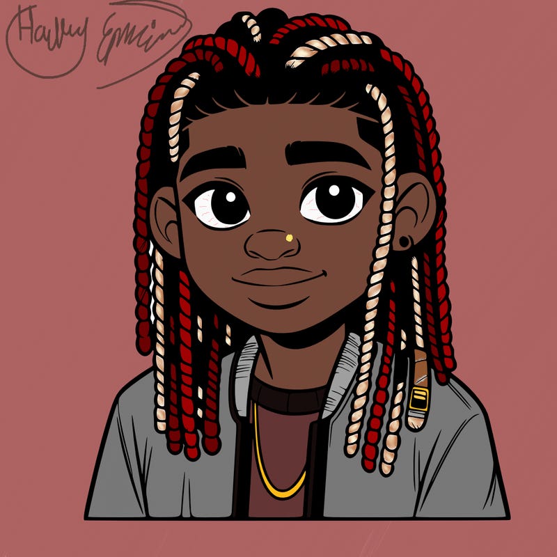 black teenager boy with braids