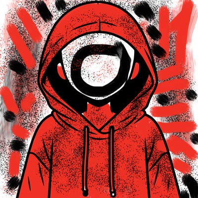 faceless girl in hoodie