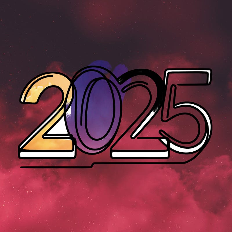 one line numbers sketch design “2025”