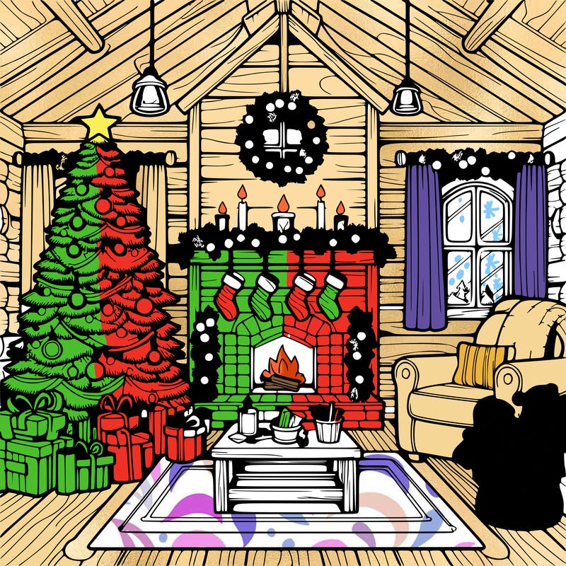 christmas house interior