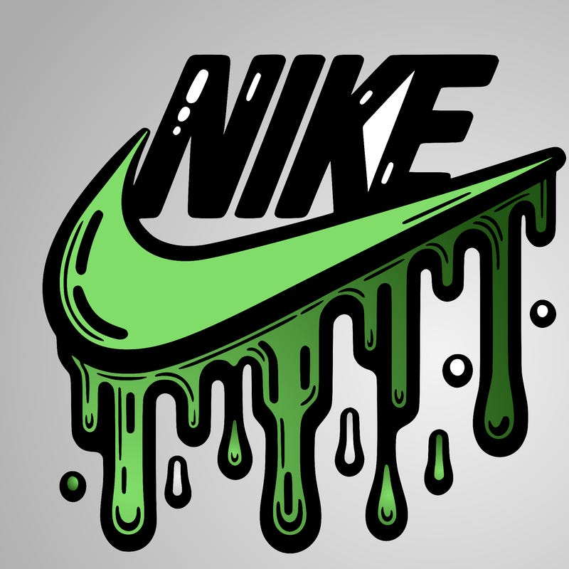 dripping nike logo