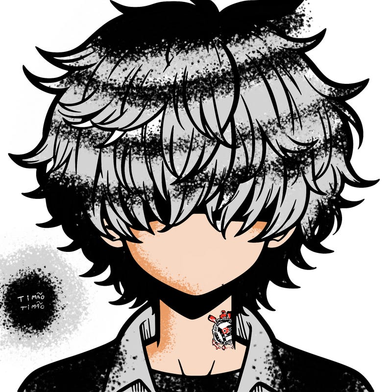 manga boy fluffy hair covering his eyes