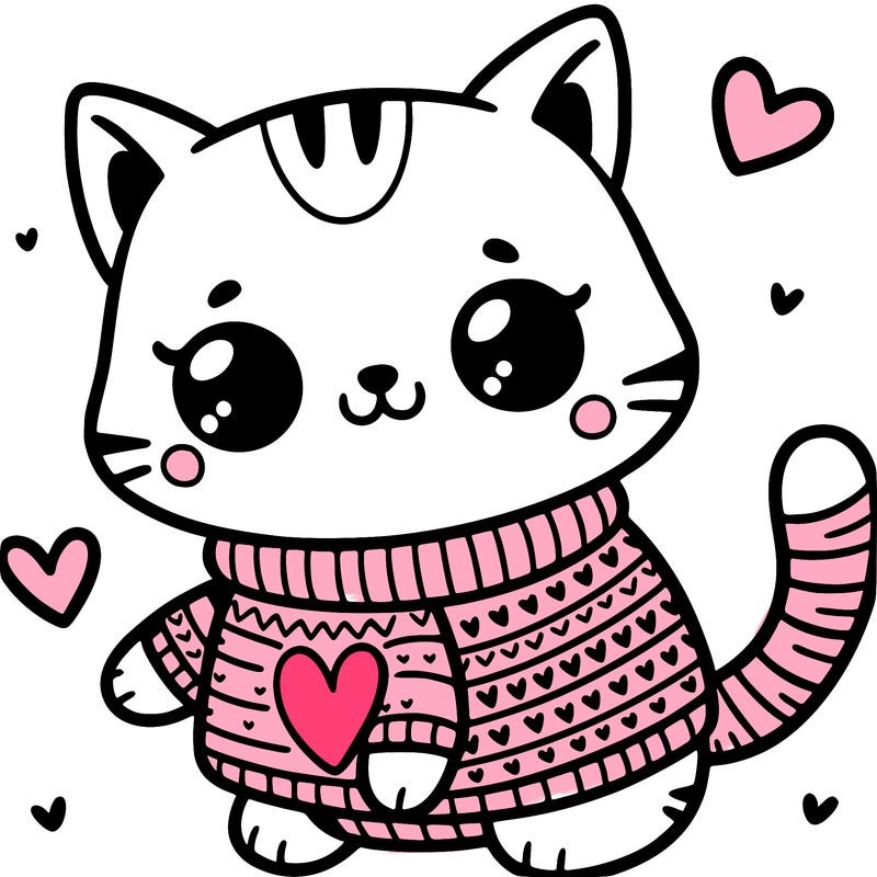 a cute cat with a outfit on with a heart