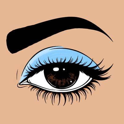 eye closed realistic