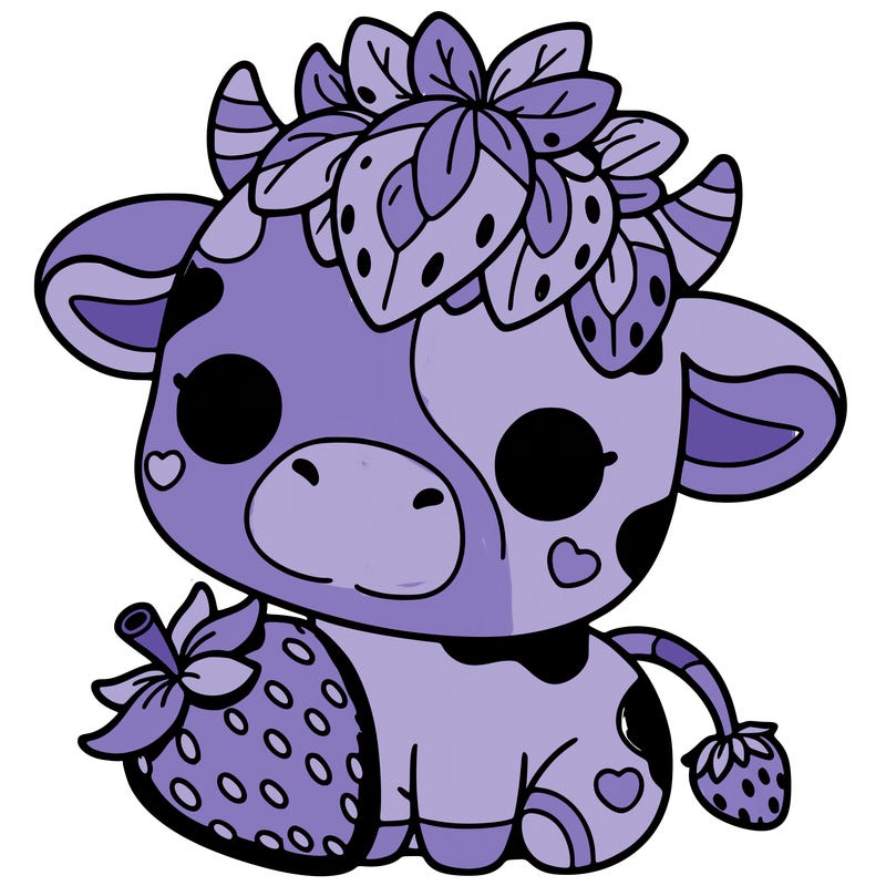 cute strawberry cow