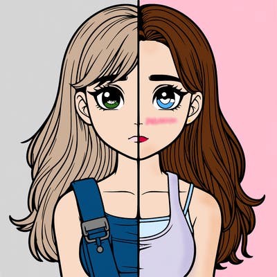 realistic girl split