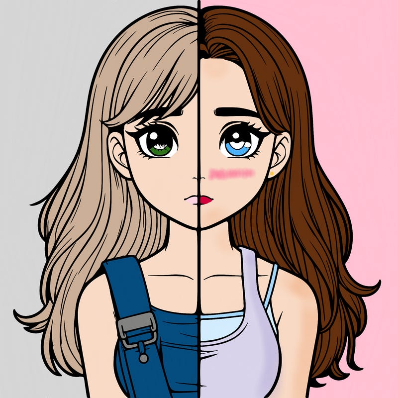 realistic girl split