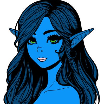 elf girl realistic dark fantasy