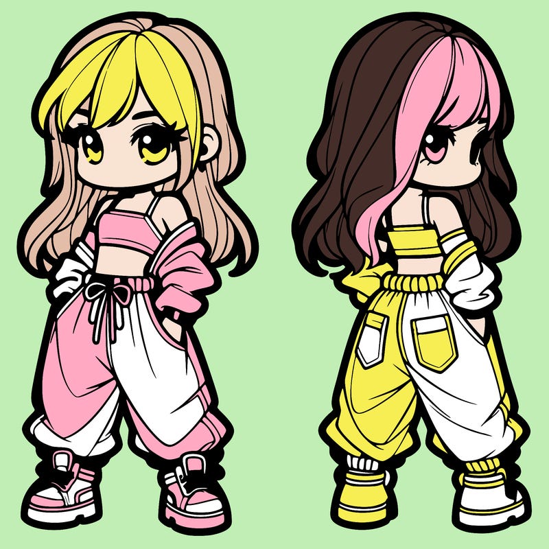 girl in crop top and baggy pants