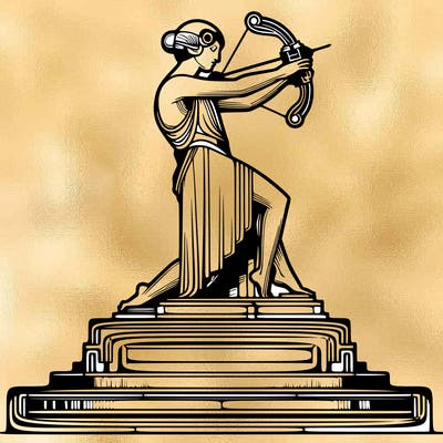 an grand art deco figure sculpture