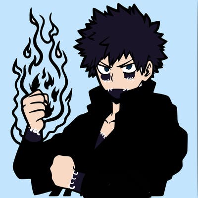 dabi with his fire