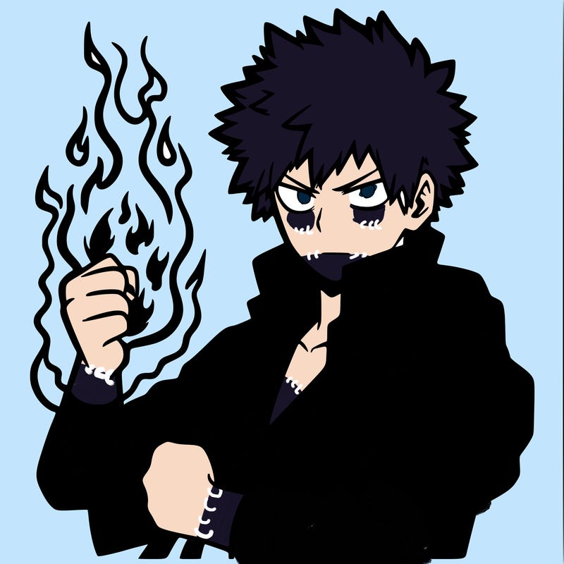 dabi with his fire