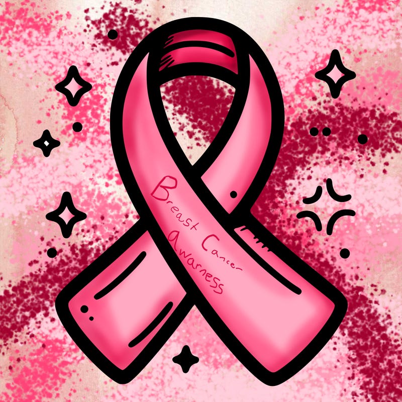 cute and simple breast cancer awareness ribbon