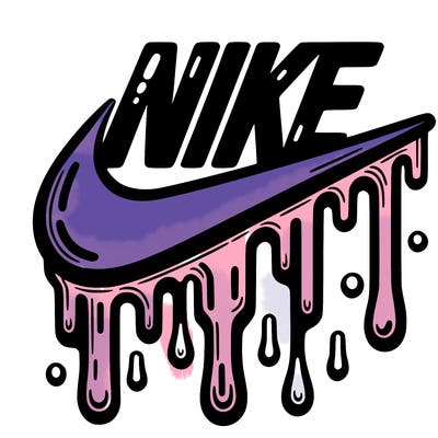 dripping nike logo