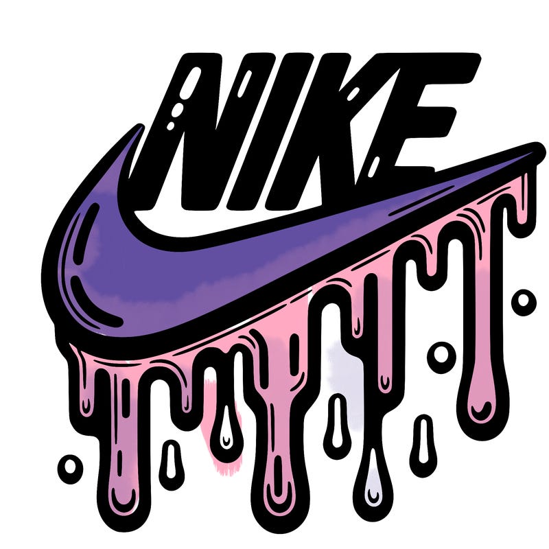 dripping nike logo