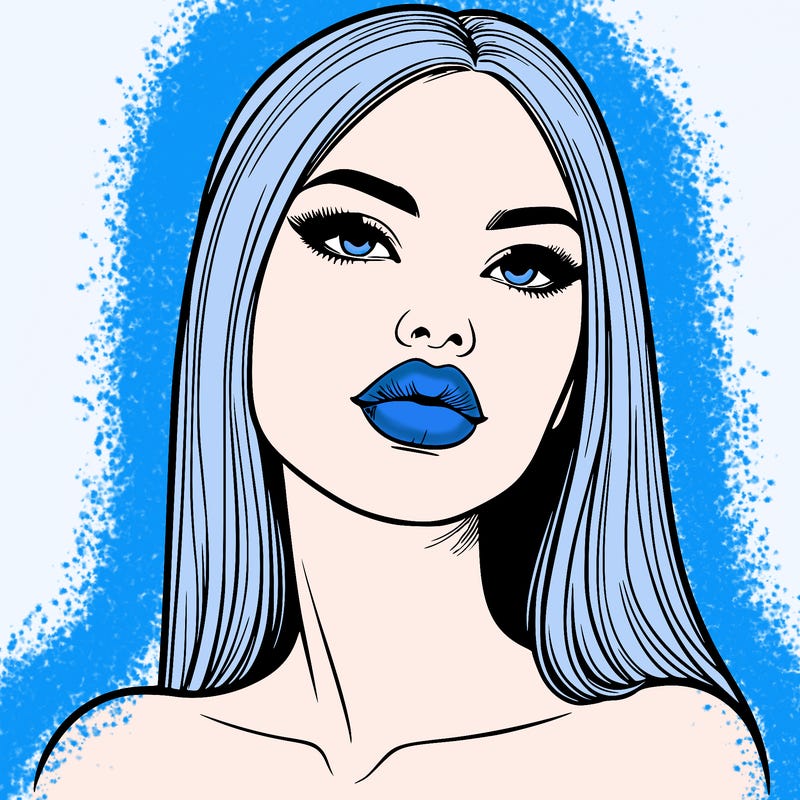 realistic woman with full lips