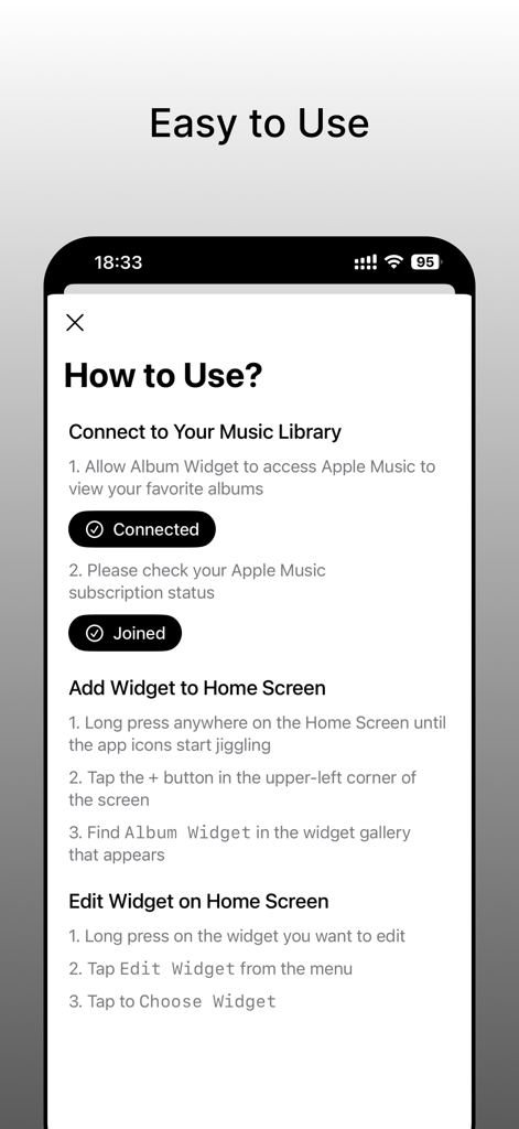 Album Widget - Music as Art - Um guia passo a passo sobre como conectar uma biblioteca de música e adicionar widgets de arte de álbuns à tela inicial do iPhone.