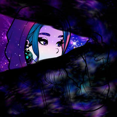 a realistic girl, spray painting