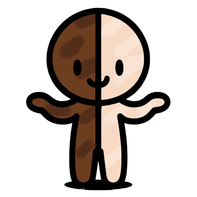 person split on half