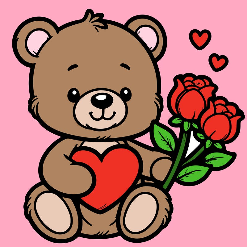 teddy bear a holding heart