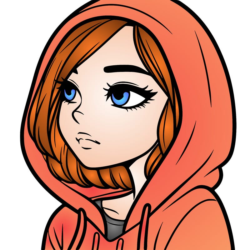 a woman wearing a hoodie