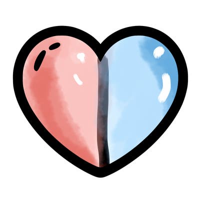 a blank heart
