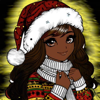 realistic christmas girl