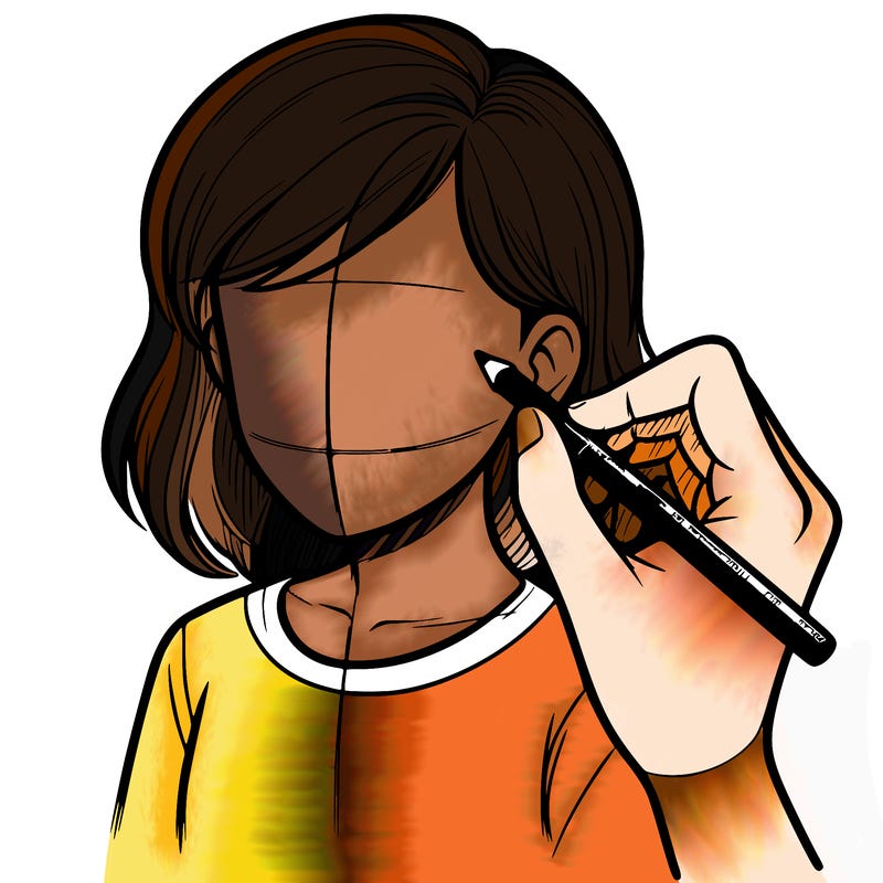 drawing a realistic person