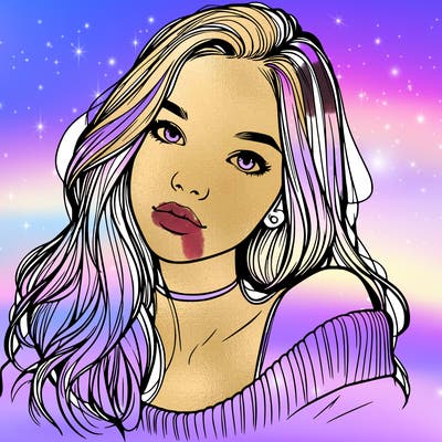 beautiful teenage woman realistic