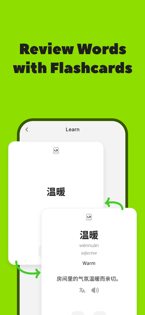 LingChat – AI Speaking Friends - Language learning flashcards for vocabulary review in the LingChat app