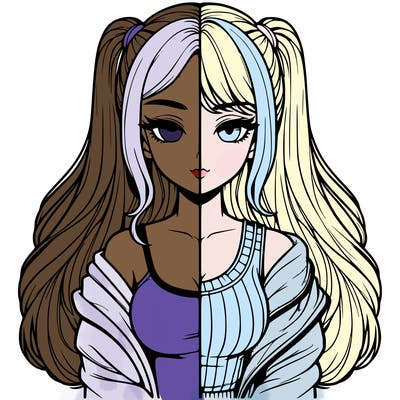 realistic girl split