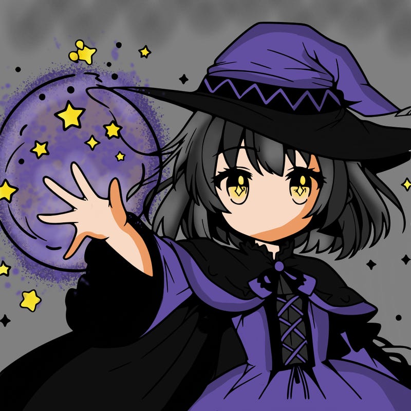 anime girl with magic