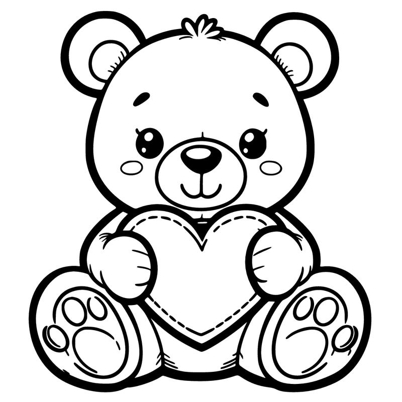 teddy bear a holding heart