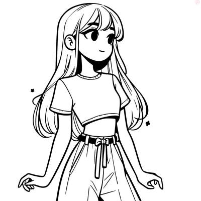 girl in a cute crop top