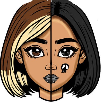 realistic girl split